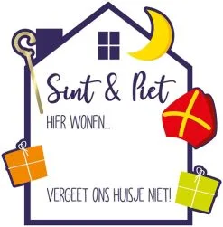 Overig Beschrijfbaar Deurbord Sint & Piet - 50cm