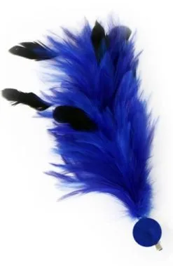 Overig Blauwe Buigbare Verenpluim Met Speld En Clip (30 Cm)