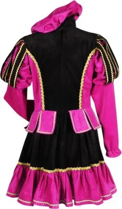 Overig Pietenpak Murcia Zwart/Pink Voor Dames -Decoratie Verkoopwinkel dames pietenpak murcia zwart pink achterkant 2