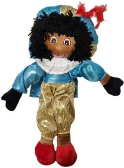 Overig Decoratie Pop Shiny Zwarte Piet (35cm) -Decoratie Verkoopwinkel decoratie pop zwarte piet shiny 35cm 3