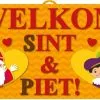 Overig Deurbord 3D Welkom Sint & Piet (58x37cm)