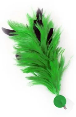 Overig Groene Buigbare Verenpluim Met Speld En Clip (30 Cm)