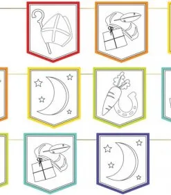 Overig Kleurplaat Slinger Sinterklaas Papier - 4m