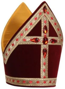 Overig Kokermijter Traditioneel Fluweel Wijnrood