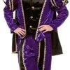 Overig Kostuum Zwarte Piet Paars Luxe (met Cape) -Decoratie Verkoopwinkel kostuum zwarte piet paars luxe met cape