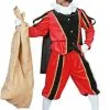 Overig Kostuum Zwarte Piet Rood Luxe (met Cape) -Decoratie Verkoopwinkel kostuum zwarte piet rood luxe met cape