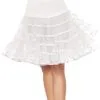 LEG AVENUE Luxe Witte Lange Petticoat (2 Lagen) -Decoratie Verkoopwinkel luxe witte lange petticoat 2 lagen