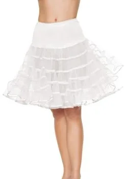 LEG AVENUE Luxe Witte Lange Petticoat (2 Lagen)