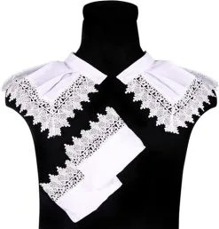 Overig Luxe Zwarte Pieten Set Wit (Kraag En Manchetten)