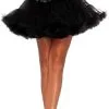 LEG AVENUE Luxe Zwarte Plus Size Petticoat (2 Lagen)