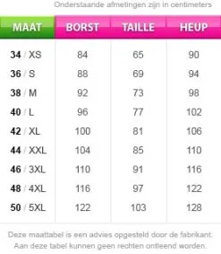 Overig Pietenpak Kokkin Luxe Voor Dames -Decoratie Verkoopwinkel maattabel 30