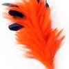 Overig Oranje Buigbare Verenpluim Met Speld En Clip (30 Cm) -Decoratie Verkoopwinkel oranje buigbare verenpluim met speld en clip 30 cm