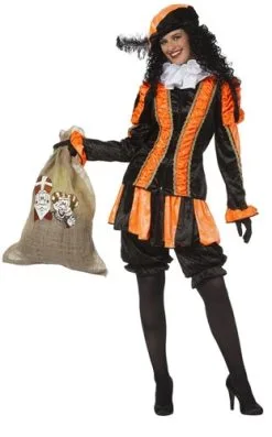 Overig Pepita Dames Pietenpak Oranje/Zwart