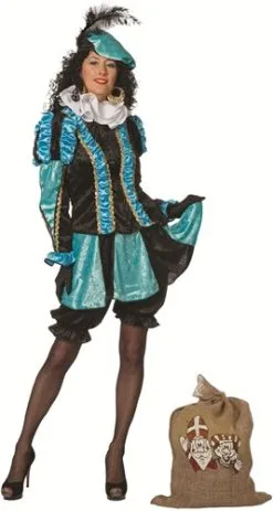 Overig Pepita Dames Pietenpak Turquoise/Zwart