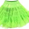 Overig Petticoat Neon Groen Luxe (2 Laags) -Decoratie Verkoopwinkel petticoat neon groen luxe 2 laags