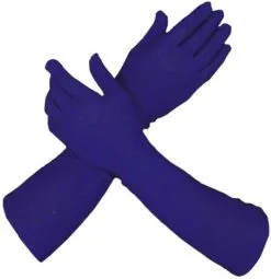 Overig Piet Handschoenen Lang Blauw (42cm)