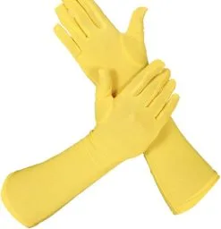 Overig Piet Handschoenen Lang Geel (42cm)