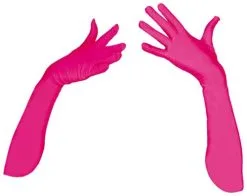 Overig Piet Handschoenen Lang Pink (45cm)