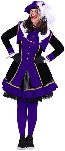 Overig Pietenpak 'Graciosa' Voor Dames Paars/Zwart 3 Overig Pietenpak 'Graciosa' Voor Dames Paars/Zwart
