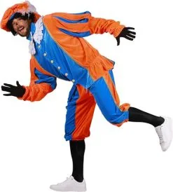 Overig Pietenpak Carlos Fluweel Polyester Blauw/Oranje