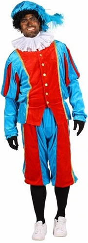 Overig Pietenpak Carlos Fluweel Polyester Turquoise/Rood