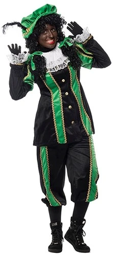 Overig Pietenpak Pieternel Zwart/Groen Luxe Voor Dames