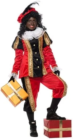 Overig Pietenpak Zwart/Rood Luxe Voor Dames