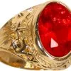 Overig Ring Sinterklaas Goud/Rood Luxe -Decoratie Verkoopwinkel ring sinterklaas goud rood luxe