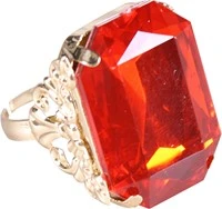 Overig Ring Sinterklaas Goud/Rood (rechthoekige Diamant) 5 Overig Ring Sinterklaas Goud/Rood (rechthoekige Diamant) - Afbeelding 3