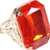 Overig Ring Sinterklaas Goud/Rood (rechthoekige Diamant)