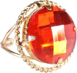 Overig Ring Sinterklaas Goud/Rood (ronde Diamant)