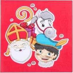 Overig Sint & Piet Servetten 33x33cm - 20st. Milieuvriendelijk