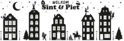 Overig Sinterklaas Huisjes Raamstickers (150x50cm)
