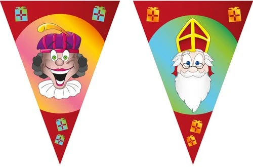 Overig Welkom Sint & Piet Vlaggenlijn - 10m 4 Overig Welkom Sint & Piet Vlaggenlijn - 10m - Afbeelding 2