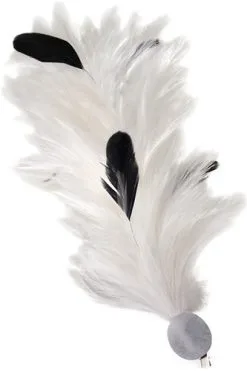 Overig Witte Buigbare Verenpluim Met Speld En Clip (30 Cm)