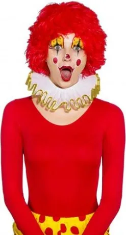 Overig Witte Tule Kraag Met Gouden Rand