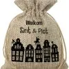 Overig Zak Van Sinterklaas Jute Cadeauzakje - 18x25cm -Decoratie Verkoopwinkel zak van sinterklaas jute cadeauzakje 18x25cm
