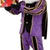 Overig Zwarte Piet Kostuum Zwart/Paars Met Cape -Decoratie Verkoopwinkel zwarte piet kostuum zwart paars met cape