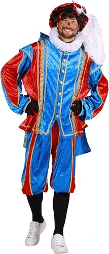 Overig Zwarte Pietenpak Bilbao Blauw/Rood